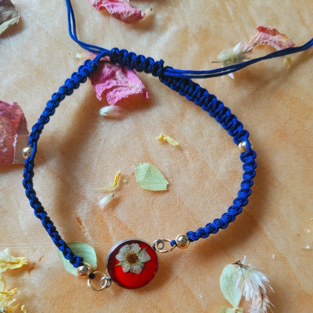 Corded Floral Bracelet